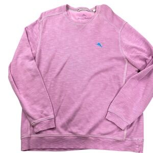 Tommy Bahama Sweatshirt Mens XLarge Lavender Heathered Crewneck Pullover